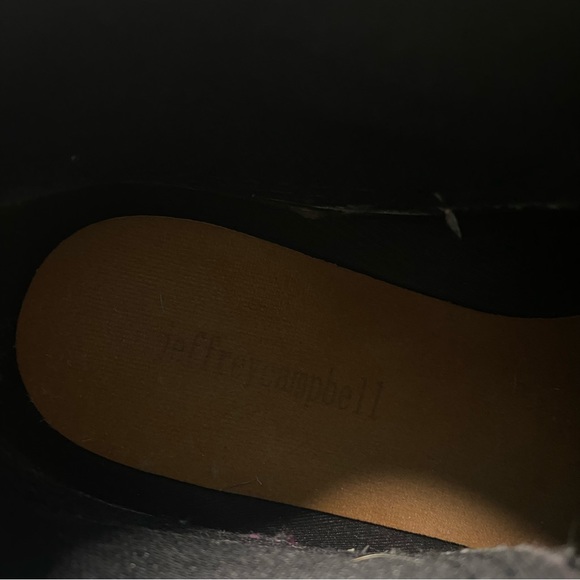 Jeffrey Campbell Black Rubber Chunky Lug Chelsea Rain Boot Cloudy Waterproof - Picture 4 of 4